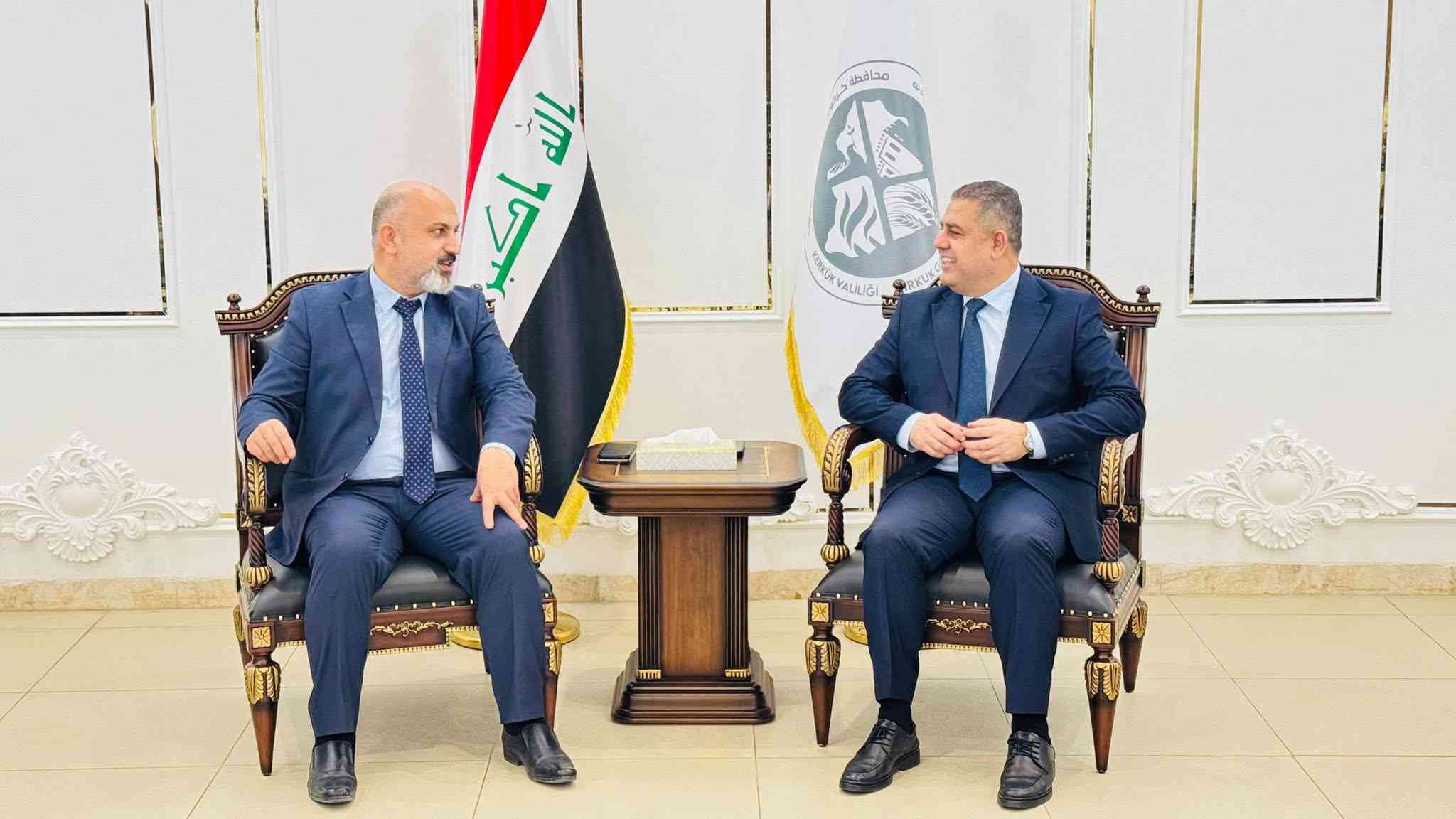 النائب الأول لمحافظ كركوك   يستقبل مدير سايلو كركوك.