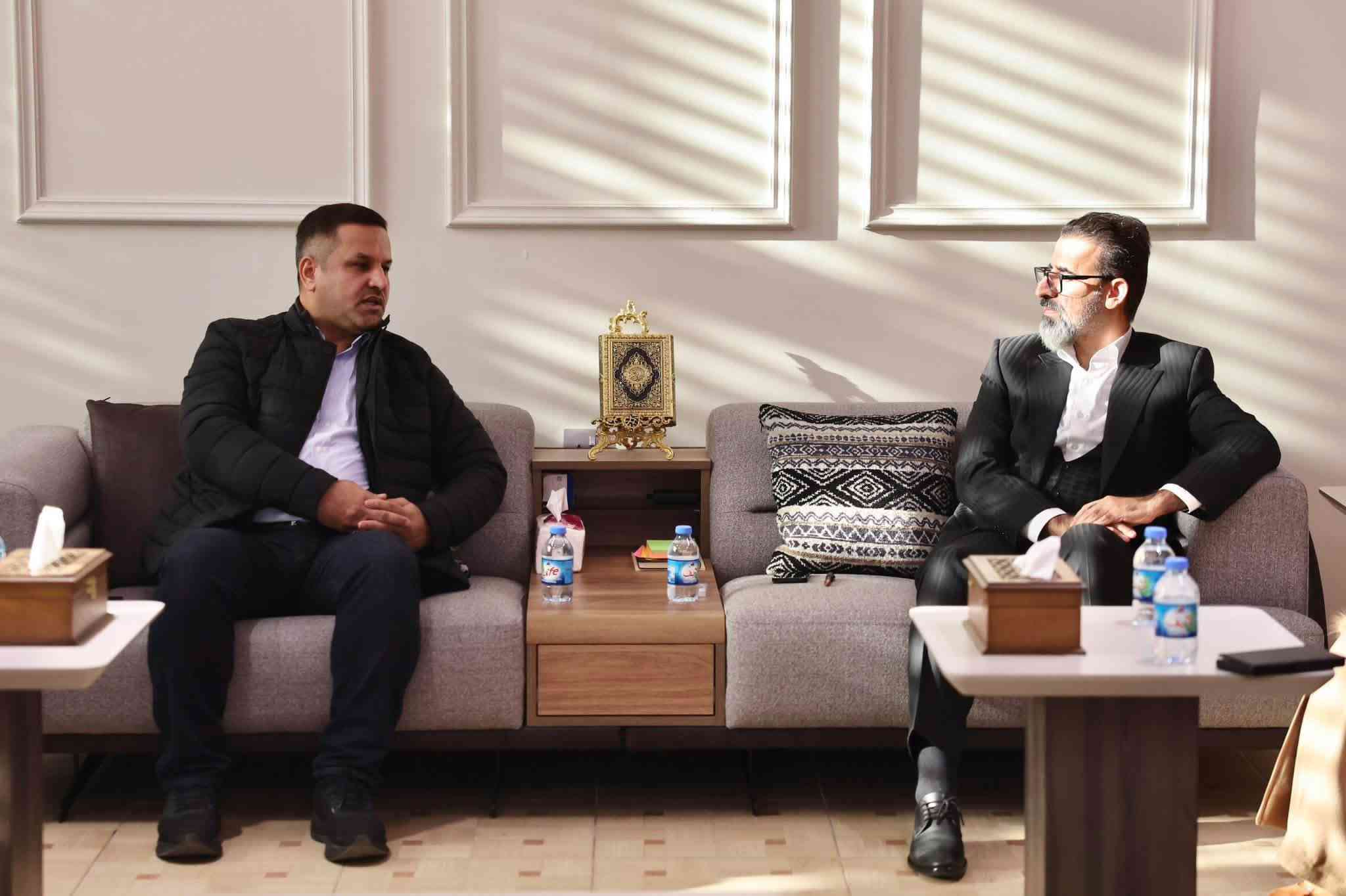 التقى السيد محافظ كركوك ريبوار طه   الدكتور وسام خلف مدير عام الهيأة العامة للسدود والخزانات