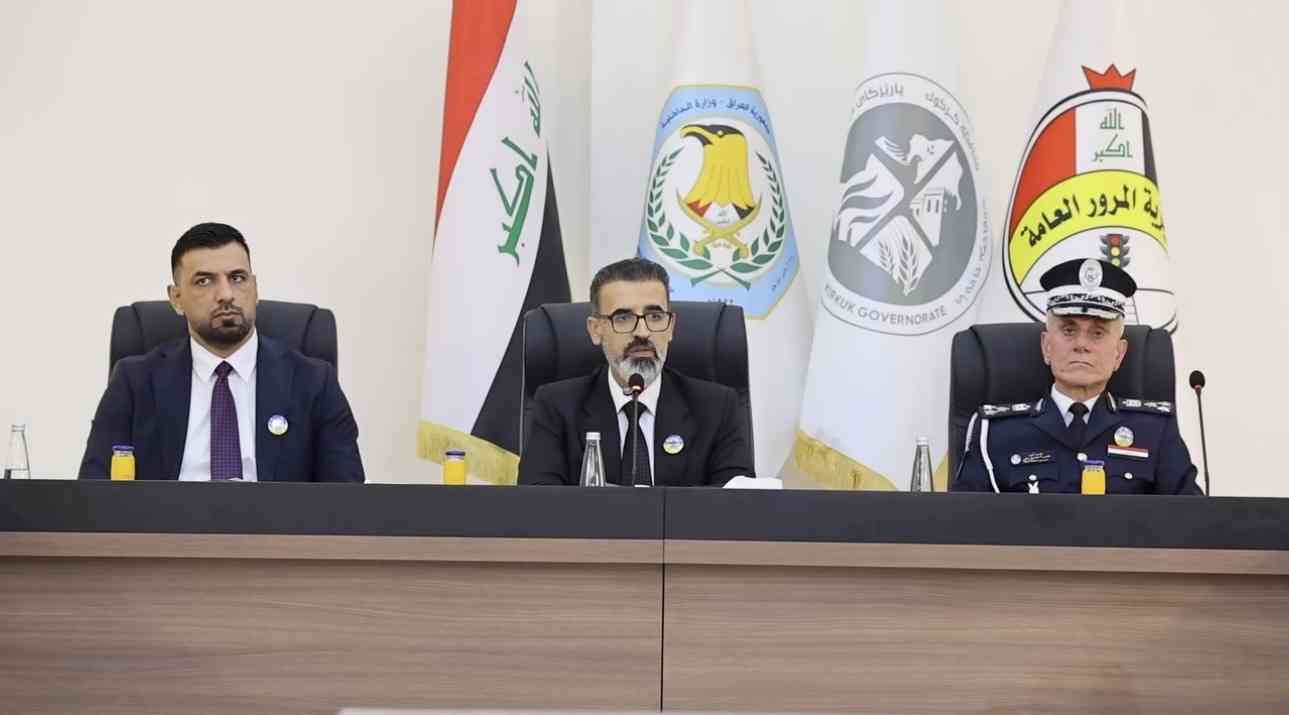 شارك السيد محافظ كركوك ريبوار طه رئيس اللجنة الامنية العليا بالملتقى العلمي الأول للحد من حوادث الطرق لمديرية مرور محافظة كركوك .