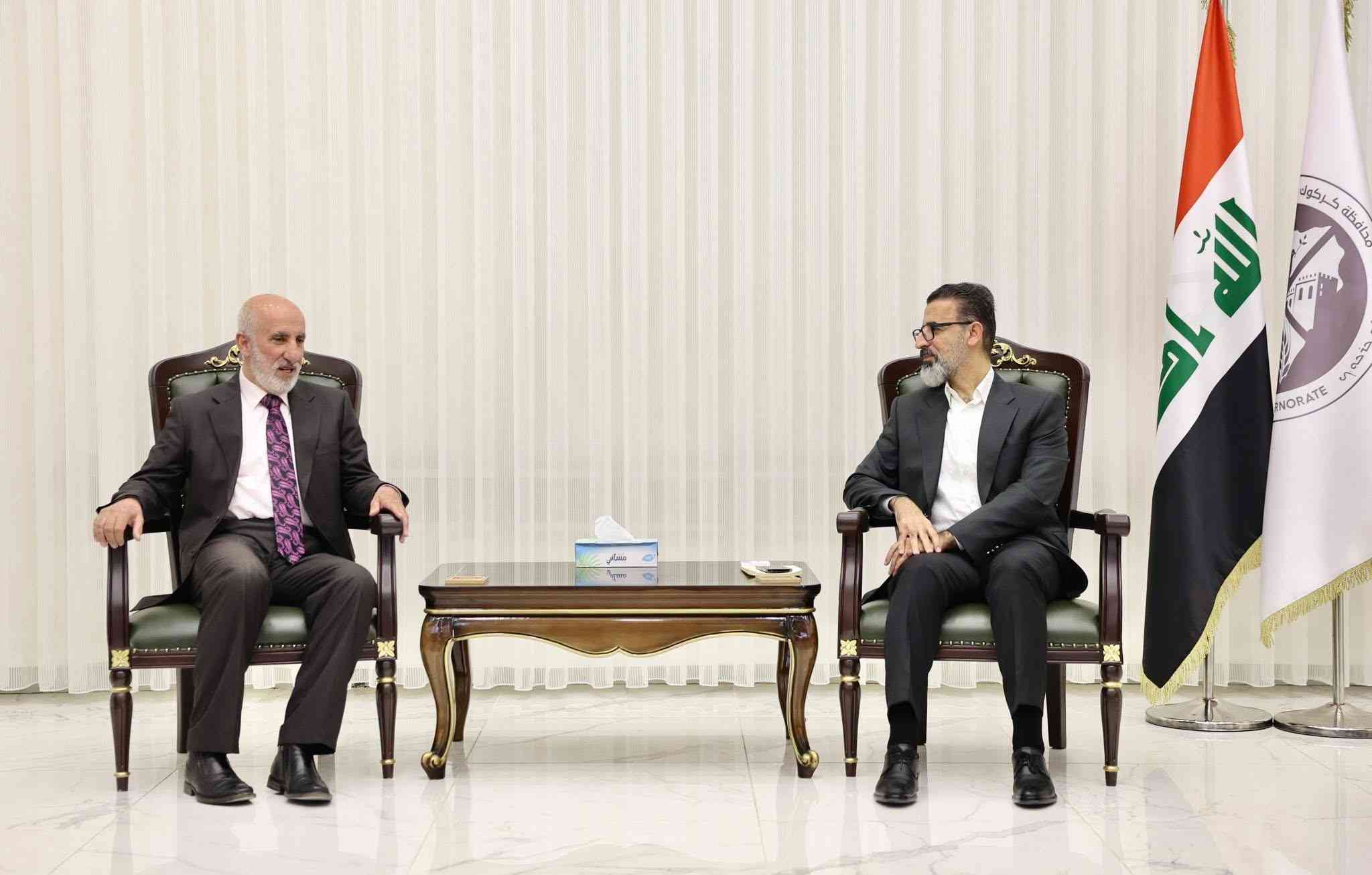 استقبل محافظ كركوك السيد ريبوار طه   عضو مجلس النواب السيد أحمد حجي رشيد