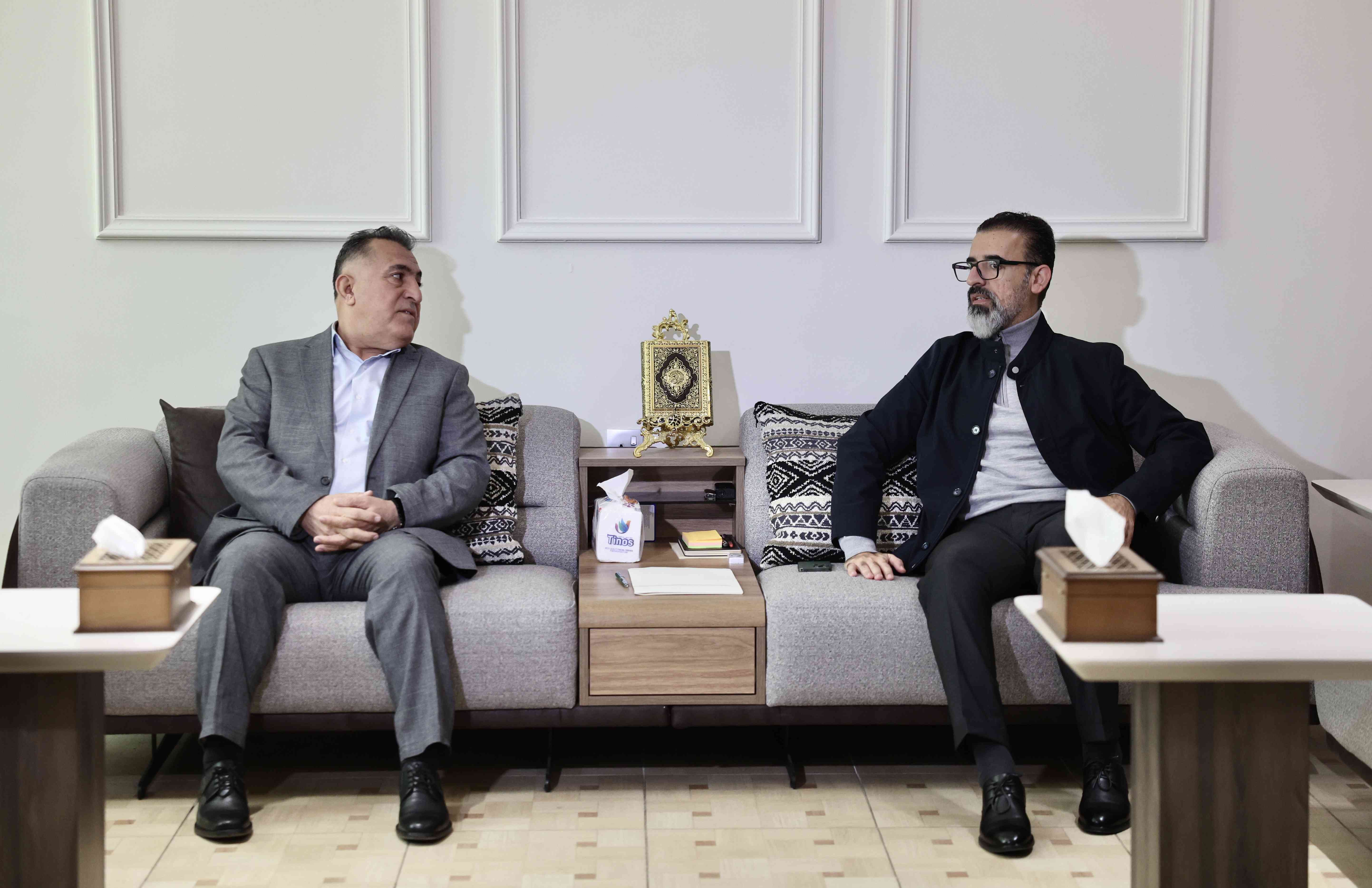 استقبل السيد محافظ كركوك ريبوار طه   السيد مسؤول فرع كركوك لتنظيمات الاتحاد الوطني الكوردستاني روند ملا محمود.