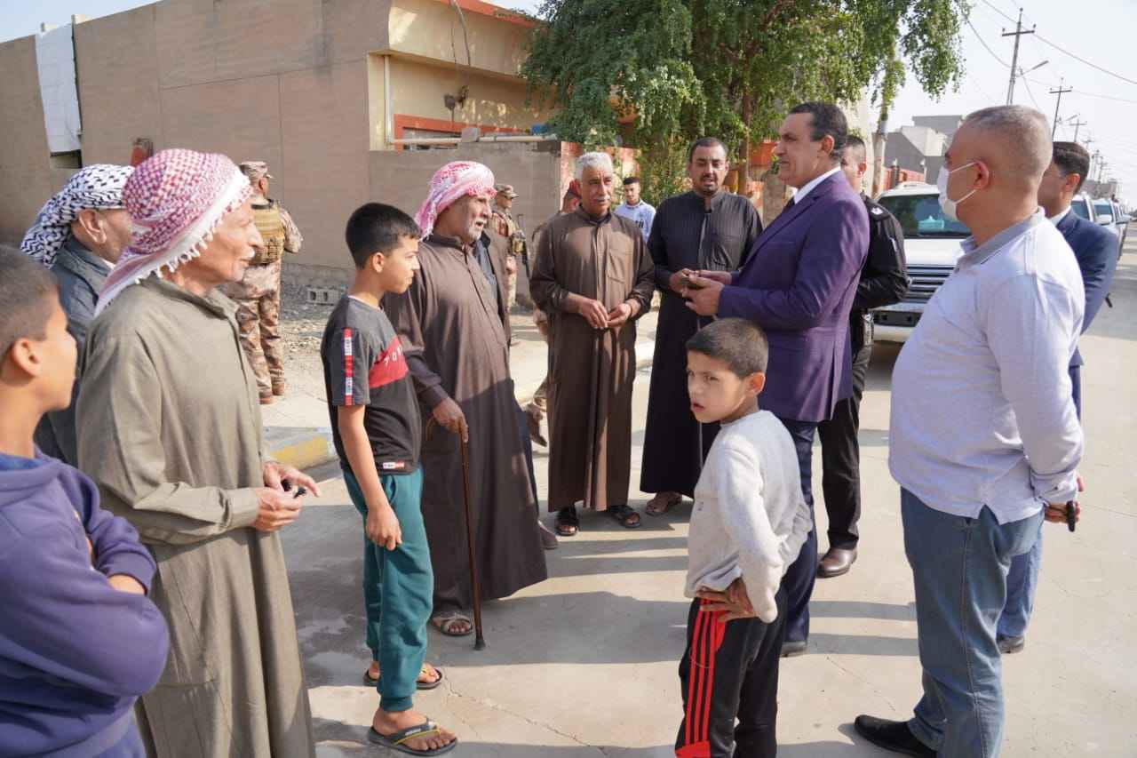 السيد محافظ كركوك  يوجه بمتابعة الأعمال المنفذه في القاطع البلدي الخامس 