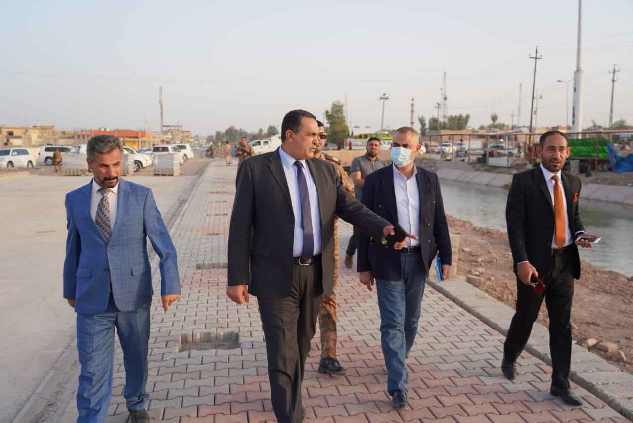 الجبوري يتفقد سير العمل بمشروع كورنيش الحويجة ،واعمال البنى التحتيه للطرق المؤدية لمستشفى الحويجة سعة 200 سرير .