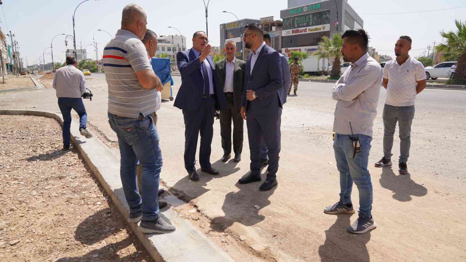 بعد زيارته ميدانياً   الجبوري يؤكد   هنالك تقدم في تنفيذ مشروع تأهيل وتطوير شارع القدس وسط كركوك .