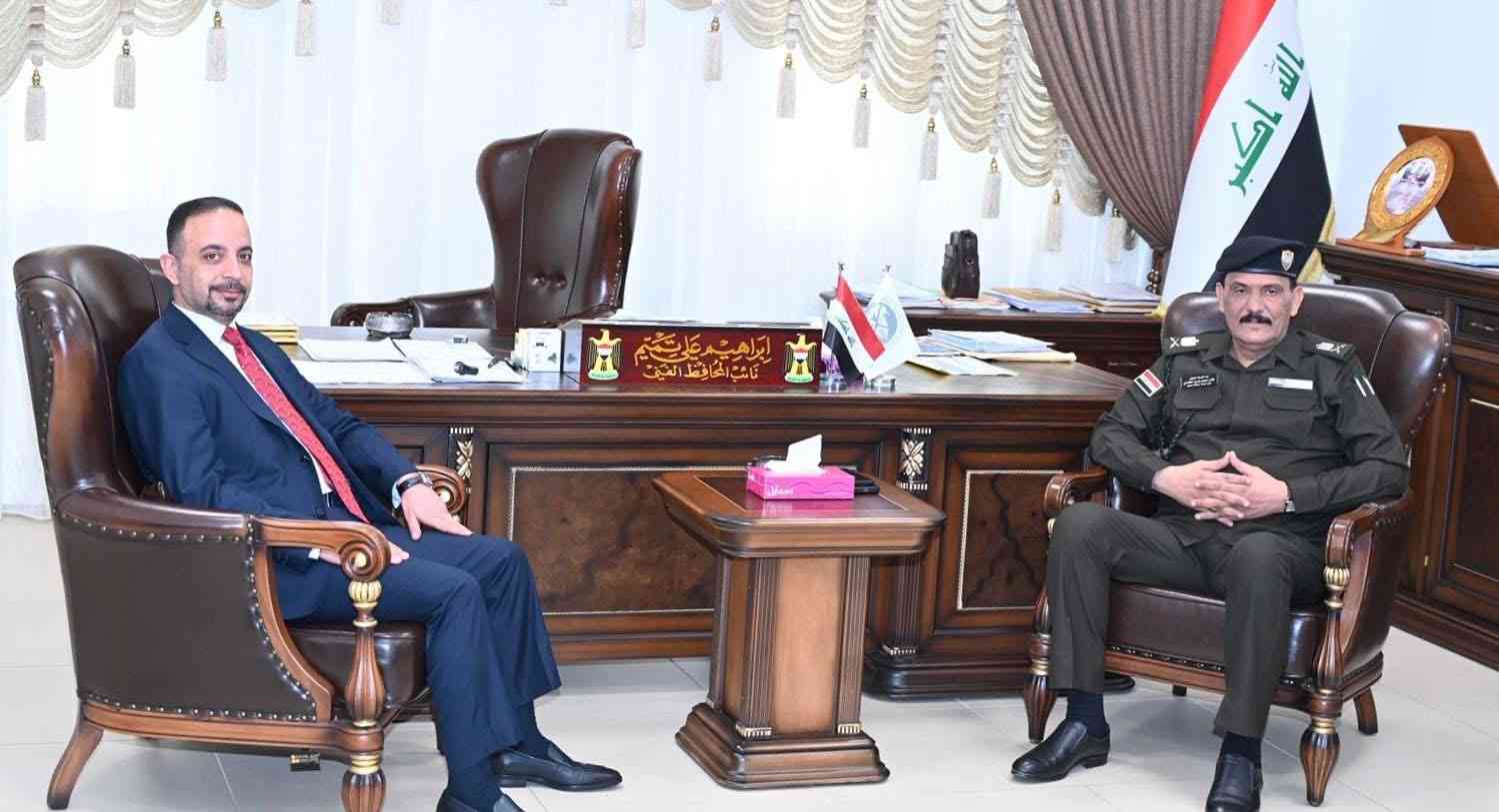 النائب الفني الدكتور إبراهيم تميم   يستقبل قائد شرطة كركوك .