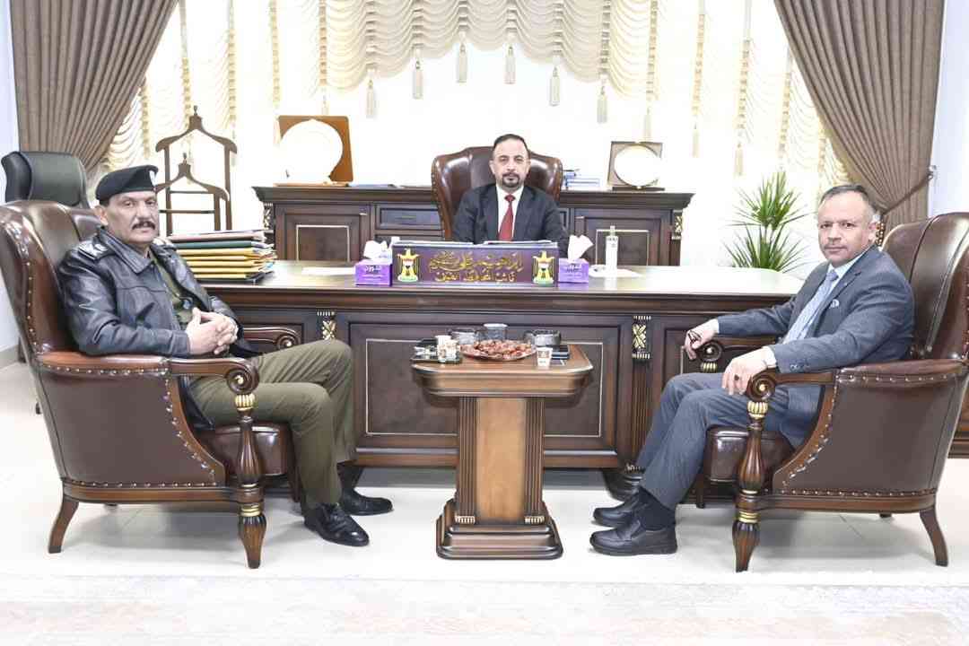 النائب الفني يستقبل قائد الشرطة كركوك ومساعد رئيس جامعة كركوك .