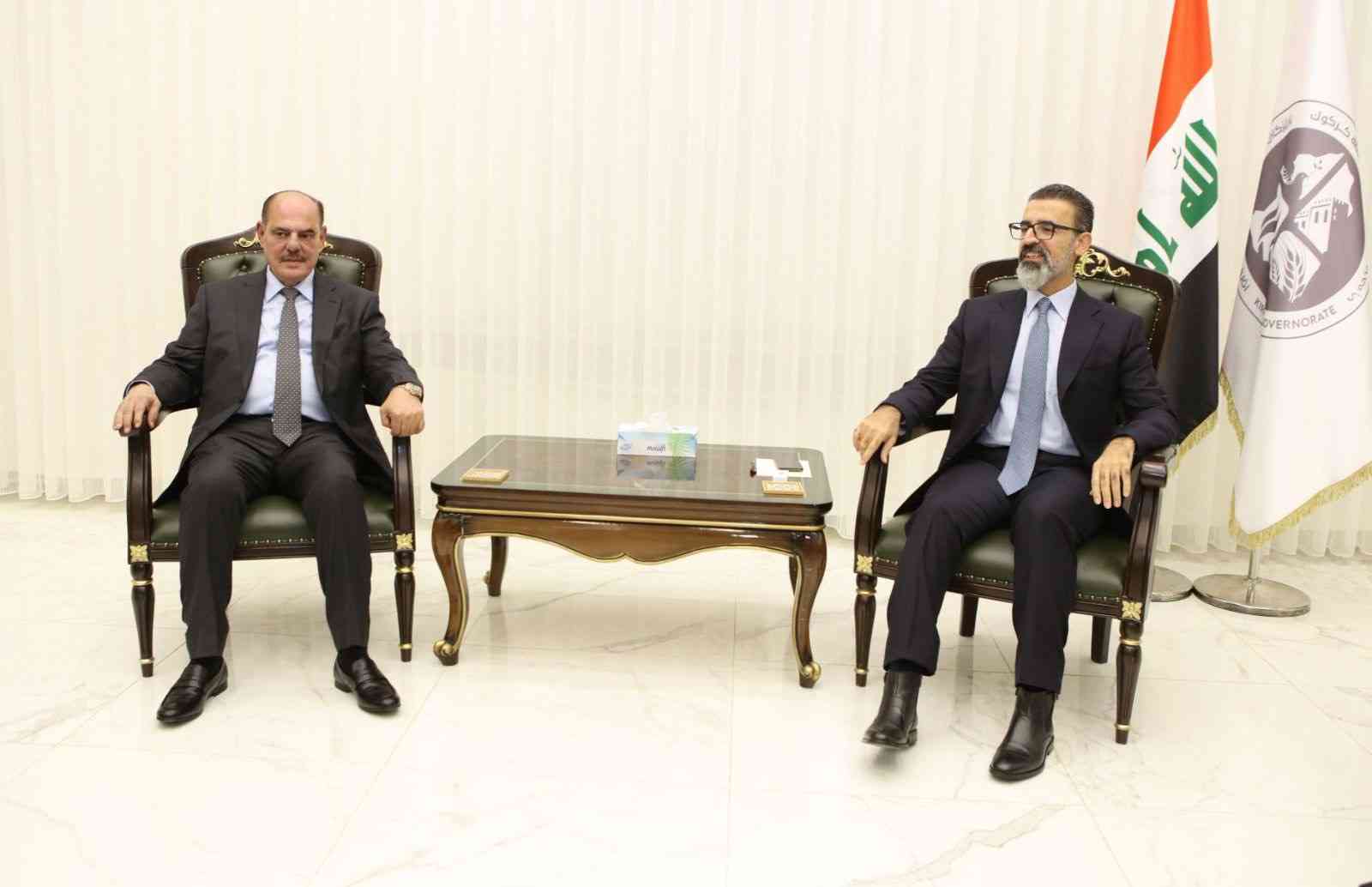 استقبل محافظ كركوك ريبوار طه   نقيب الصحفيين العراقيين مؤيد اللامي