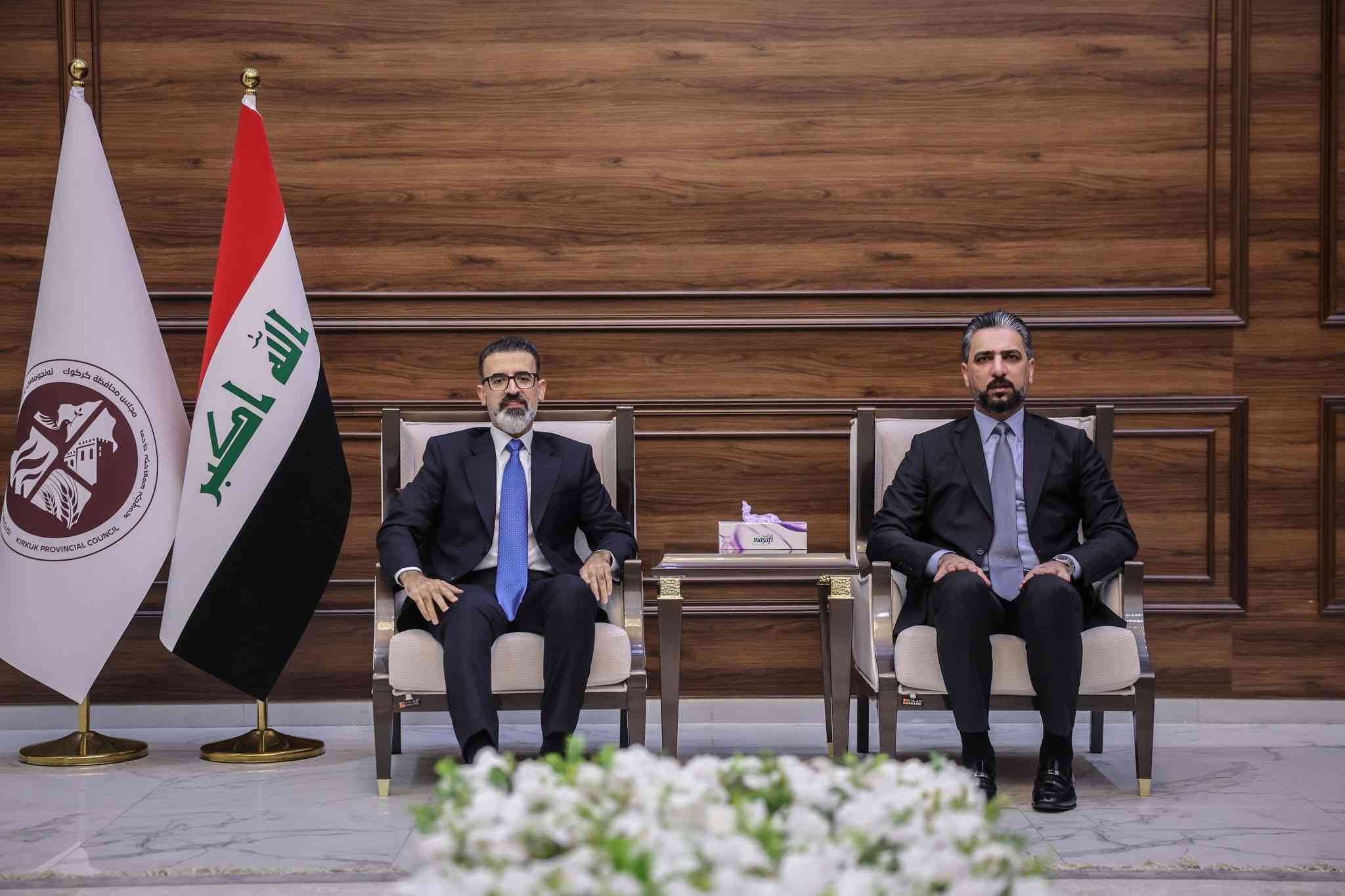 بحث السيد محافظ كركوك ريبوار طه 