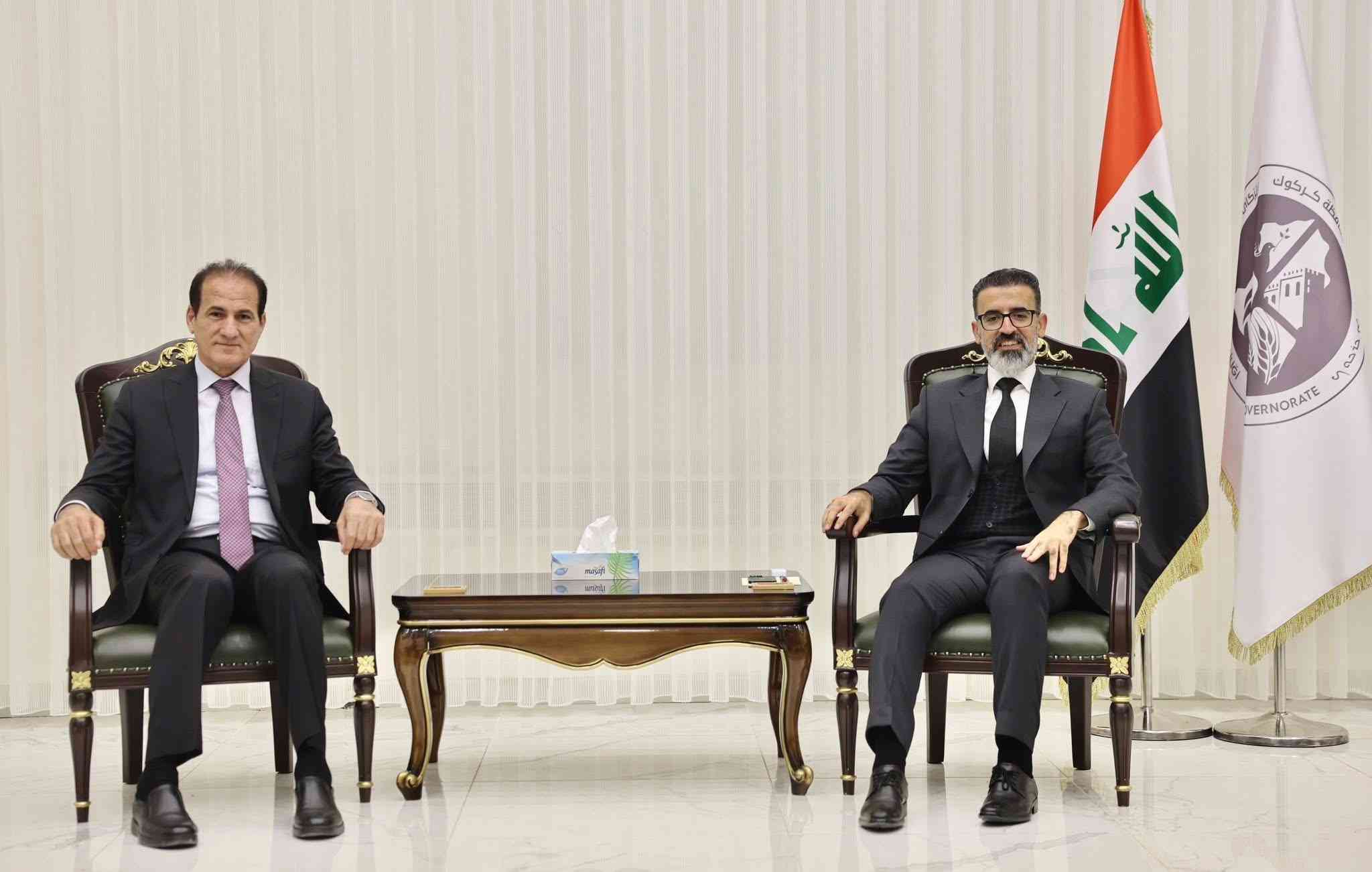 استقبل السيد ريبوار طه محافظ كركوك   في ديوان المحافظة السيد هریم كمال آغا رئيس كتلة الاتحاد الوطني الكوردستاني في مجلس النواب