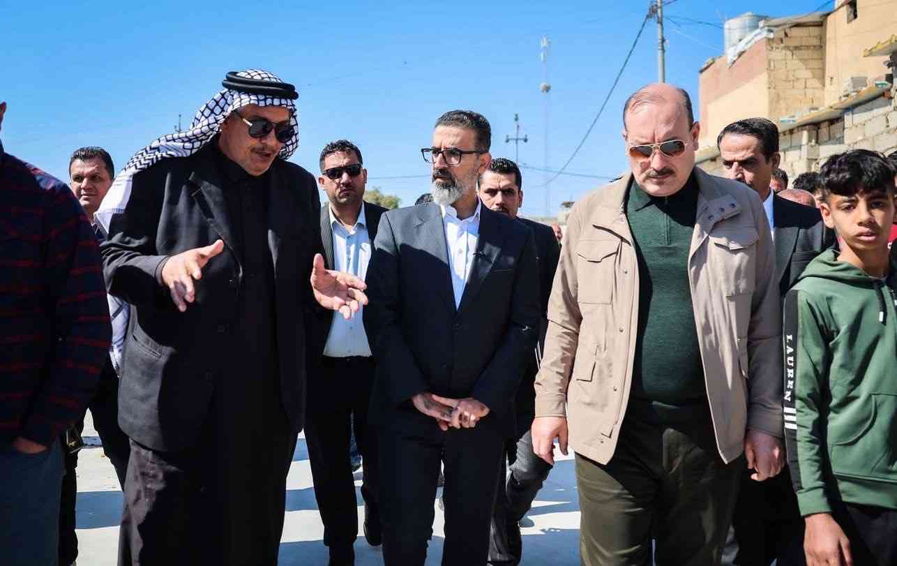 ريبوار طه محافظ كركوك يزور حي العروبة ويتابع المشاريع المقدمة لأهلها الكرام .
