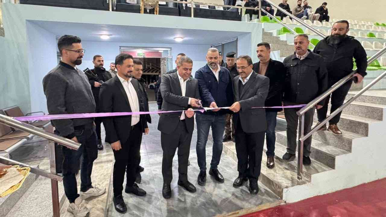 النائب الأول لمحافظ كركوك يفتتح قاعة شباب كركوك بعد إعادة تأهيلها ويعلن انطلاق بطولة صحة كركوك.