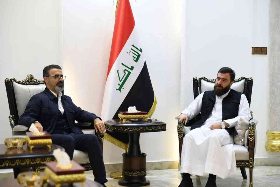 زار السيد محافظ كركوك ريبوار طه مصطفى   السيد ريان الكلداني في مقره ببغداد، 